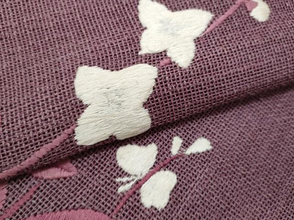 平和屋着物＊夏物　銀座　志ま亀　八寸名古屋帯　総刺繍　枝花文　たとう紙付き　正絹　逸品　CABI5954fb