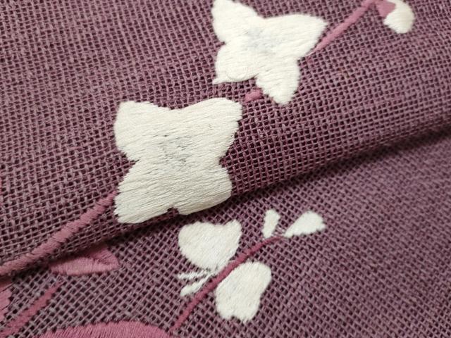 平和屋着物＊夏物　銀座　志ま亀　八寸名古屋帯　総刺繍　枝花文　たとう紙付き　正絹　逸品　CABI5954fb
