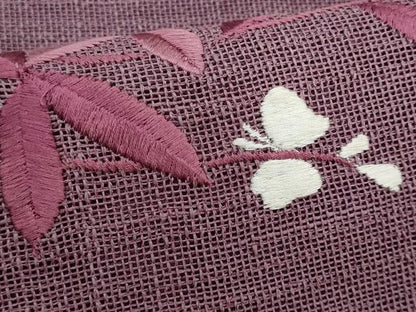 平和屋着物＊夏物　銀座　志ま亀　八寸名古屋帯　総刺繍　枝花文　たとう紙付き　正絹　逸品　CABI5954fb