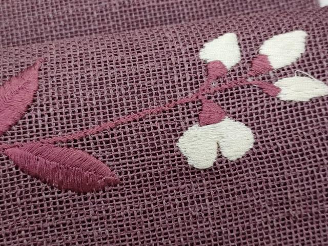 平和屋着物＊夏物　銀座　志ま亀　八寸名古屋帯　総刺繍　枝花文　たとう紙付き　正絹　逸品　CABI5954fb