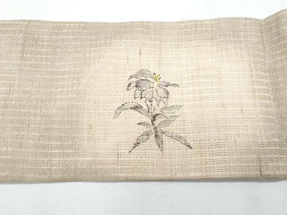平和屋着物＊夏物　九寸名古屋帯　手描き　枝花文　正絹　逸品　CABI5962fb