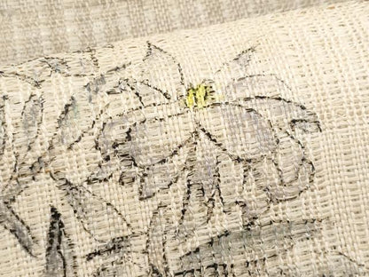 平和屋着物＊夏物　九寸名古屋帯　手描き　枝花文　正絹　逸品　CABI5962fb