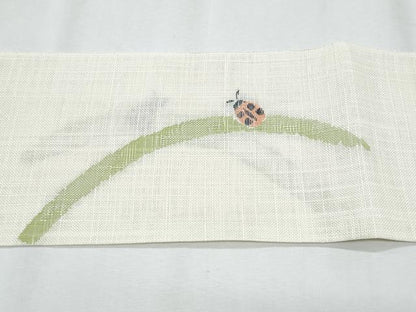 平和屋着物＊夏物　八寸名古屋帯　てんとう虫　CABI5964fb