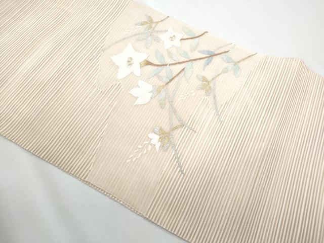 平和屋着物＊夏物　八寸名古屋帯　絽綴れ　桔梗　金銀糸　正絹　逸品　CABI5967fb