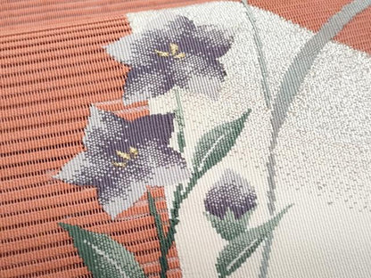 平和屋着物＊夏物　八寸名古屋帯　絽綴れ　枝花文　金銀糸　正絹　逸品　CABI5969fb