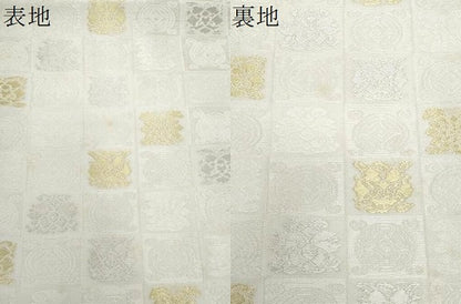 平和屋着物＊夏物　全通柄　九寸名古屋帯　遠州七宝　金銀糸　正絹　逸品　CABI5972fb