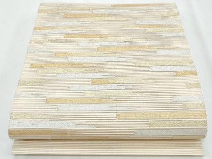平和屋着物＊夏物　八寸名古屋帯　絽綴れ　横段文　正絹　逸品　CABI5973fb