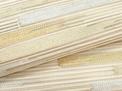 平和屋着物＊夏物　八寸名古屋帯　絽綴れ　横段文　正絹　逸品　CABI5973fb