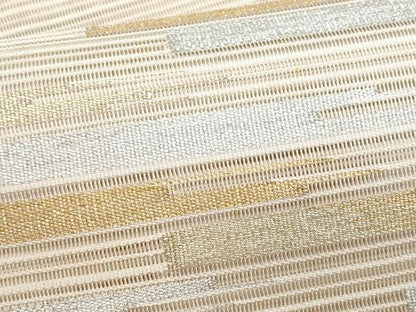 平和屋着物＊夏物　八寸名古屋帯　絽綴れ　横段文　正絹　逸品　CABI5973fb