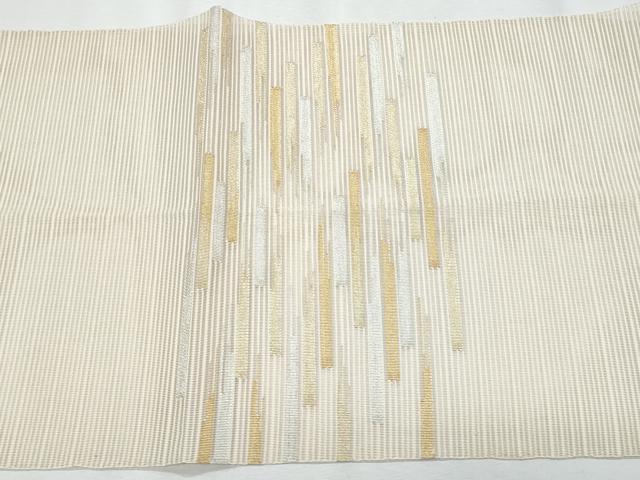 平和屋着物＊夏物　八寸名古屋帯　絽綴れ　横段文　正絹　逸品　CABI5973fb