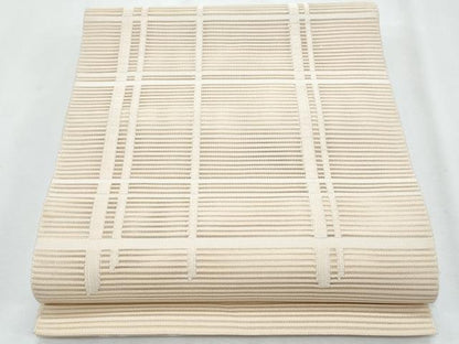 平和屋着物＊夏物　八寸名古屋帯　絽綴れ　格子柄　正絹　逸品　CABI5977fb