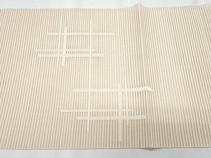 平和屋着物＊夏物　八寸名古屋帯　絽綴れ　格子柄　正絹　逸品　CABI5977fb