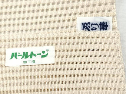 平和屋着物＊夏物　八寸名古屋帯　絽綴れ　格子柄　正絹　逸品　CABI5977fb