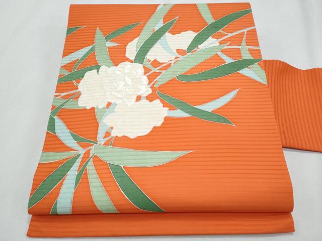 平和屋着物＊夏物　塩瀬　九寸名古屋帯　駒刺繍　枝花文　正絹　逸品　CABI5979fb