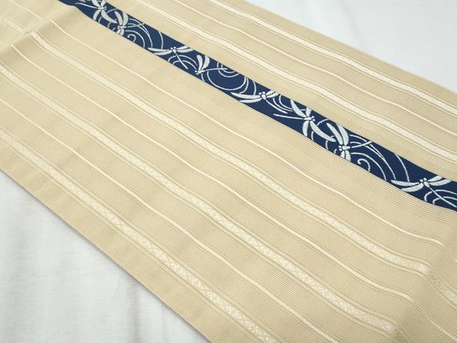 平和屋着物＊夏物　本場筑前博多織　八寸名古屋帯　献雅　トンボ間道　西村織物謹製　博多金ラベル　証紙付き　正絹　逸品　CABI5981fb