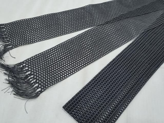 平和屋着物＊夏物　男性　角帯　羅　羊羹色　正絹　逸品　CABI5988fb