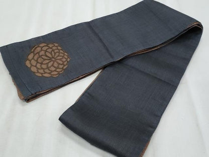 平和屋着物＊夏物　撫松庵　半幅帯　菊　麻　逸品　CABI5990fb