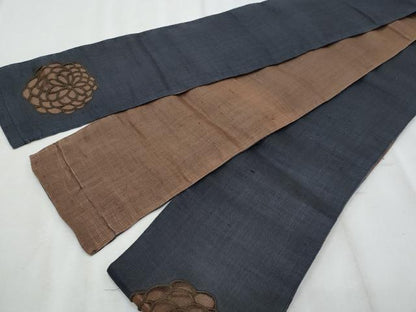 平和屋着物＊夏物　撫松庵　半幅帯　菊　麻　逸品　CABI5990fb