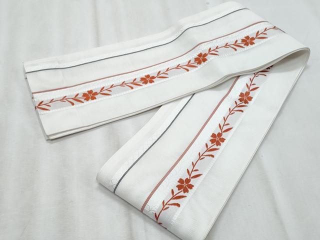 平和屋着物＊夏物　半幅帯　枝花間道　CABI5991fb