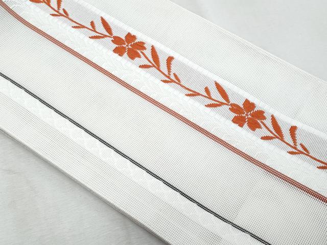 平和屋着物＊夏物　半幅帯　枝花間道　CABI5991fb