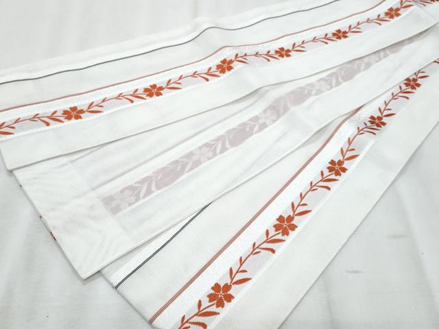 平和屋着物＊夏物　半幅帯　枝花間道　CABI5991fb