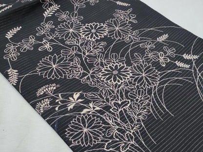 平和屋着物＊夏物　つけ帯　枝花文　正絹　逸品　CABI5993fb