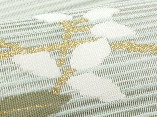 平和屋着物＊夏物　つけ帯　絽綴れ　枝椿　金銀糸　正絹　逸品　CABI5994fb