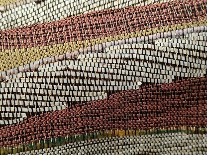 平和屋着物＊夏物　ワンタッチつけ帯　抽象文様　金糸　正絹　逸品　CABI5996fb