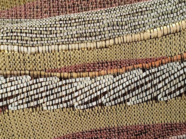 平和屋着物＊夏物　ワンタッチつけ帯　抽象文様　金糸　正絹　逸品　CABI5996fb