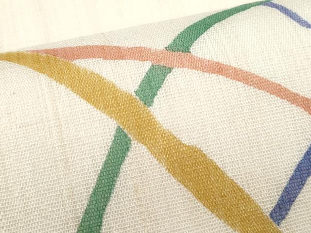 平和屋着物＊夏物　つけ帯　作家物　芝草文　正絹　逸品　CABI5998fb