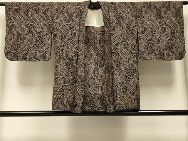 平和屋着物＃羽織　単衣　洋花唐草文　正絹　逸品　CABI6002in
