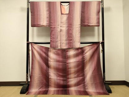平和屋着物＃道行コート　二部式　単衣　変わり間道　暈し染め　正絹　逸品　CABI6015in