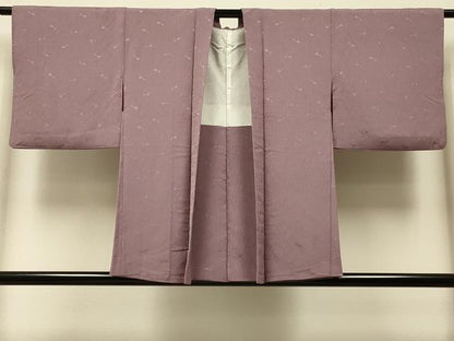 平和屋着物＃羽織　色無地　石畳地紋　梅染色　正絹　逸品　CABI6033in