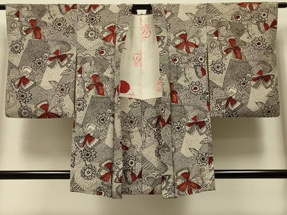 平和屋着物＃羽織　草花文　金彩　正絹　逸品　CABI6037in