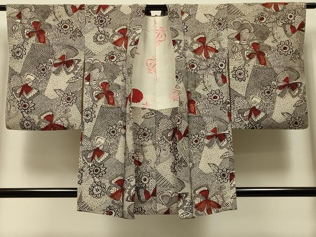 平和屋着物＃羽織　草花文　金彩　正絹　逸品　CABI6037in