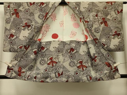 平和屋着物＃羽織　草花文　金彩　正絹　逸品　CABI6037in