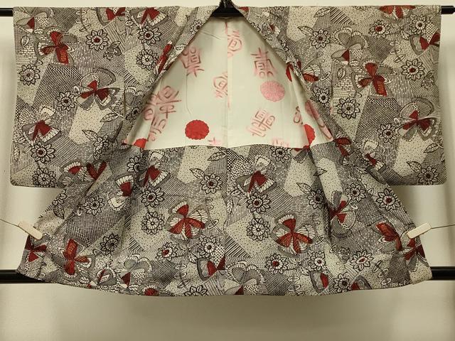 平和屋着物＃羽織　草花文　金彩　正絹　逸品　CABI6037in