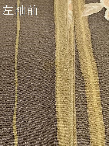 平和屋着物＃道行コート　草花間道　金彩　正絹　逸品　CABI6039in