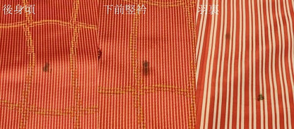 平和屋着物＃道行コート　雨コート　単衣　変わり格子　ロング丈　正絹　逸品　CABI6041in