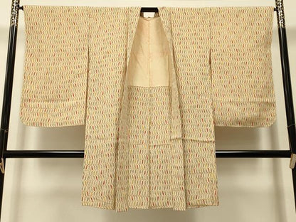 平和屋着物＃長羽織　幾何学文様　正絹　逸品　未使用　CABI6042in