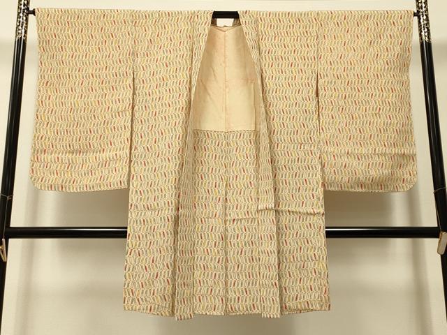 平和屋着物＃長羽織　幾何学文様　正絹　逸品　未使用　CABI6042in