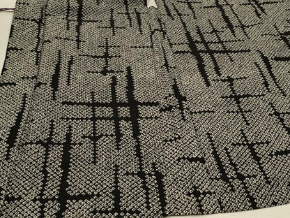 平和屋着物＃羽織　総絞り　絣文様　黒地　正絹　逸品　CABI6043in