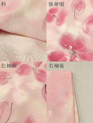 平和屋着物＃羽織　手描き　舞花文　暈し染め　正絹　逸品　CABI6044in