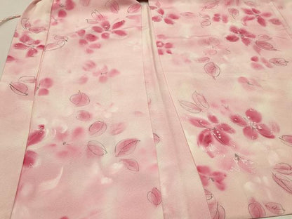 平和屋着物＃羽織　手描き　舞花文　暈し染め　正絹　逸品　CABI6044in