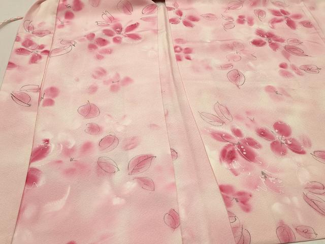 平和屋着物＃羽織　手描き　舞花文　暈し染め　正絹　逸品　CABI6044in
