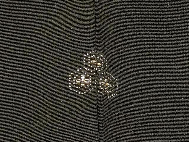 平和屋着物＃羽織　総刺繍　流水笹竹文　黒地　正絹　逸品　未使用　CABI6045in