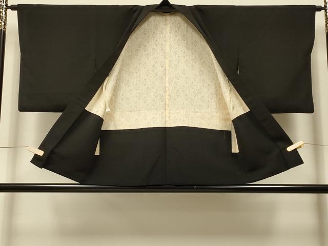 平和屋着物＃羽織　寿光織　風景文　黒地　金銀糸　正絹　逸品　CABI6046in