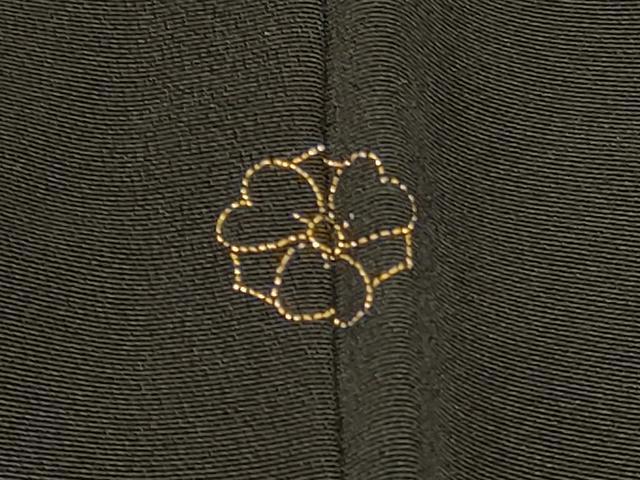 平和屋着物＃羽織　鏡裏花文　黒地　金彩　正絹　逸品　未使用　CABI6047in