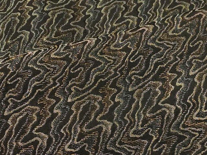 平和屋着物＃羽織　寿光織　霞文　黒地　金糸　正絹　逸品　CABI6051in