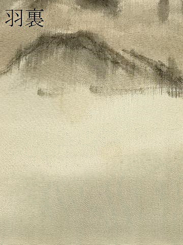 平和屋着物＃羽織　寿光織　霞文　黒地　金糸　正絹　逸品　CABI6051in